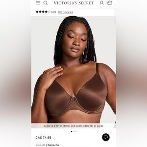 Victoria's Secret Ganache Smooth Bra